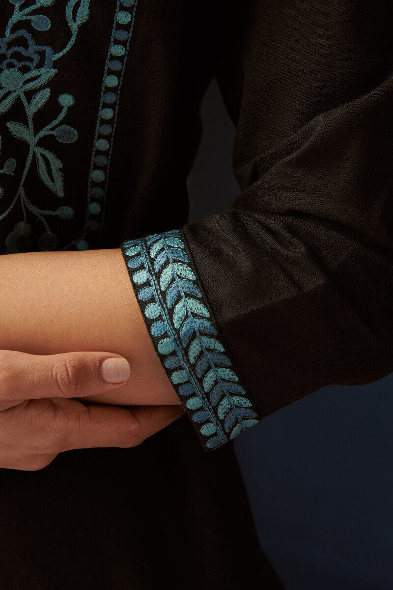 Roza Seerat Black Kurta