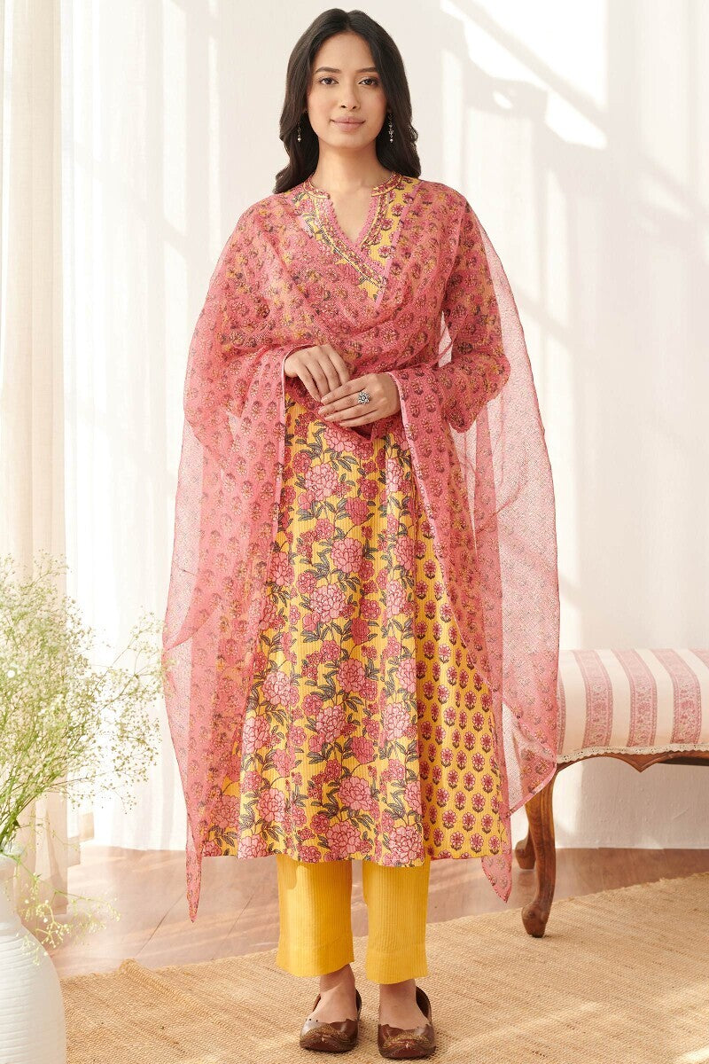 Rosheen Samaira Yellow Narrow Pants