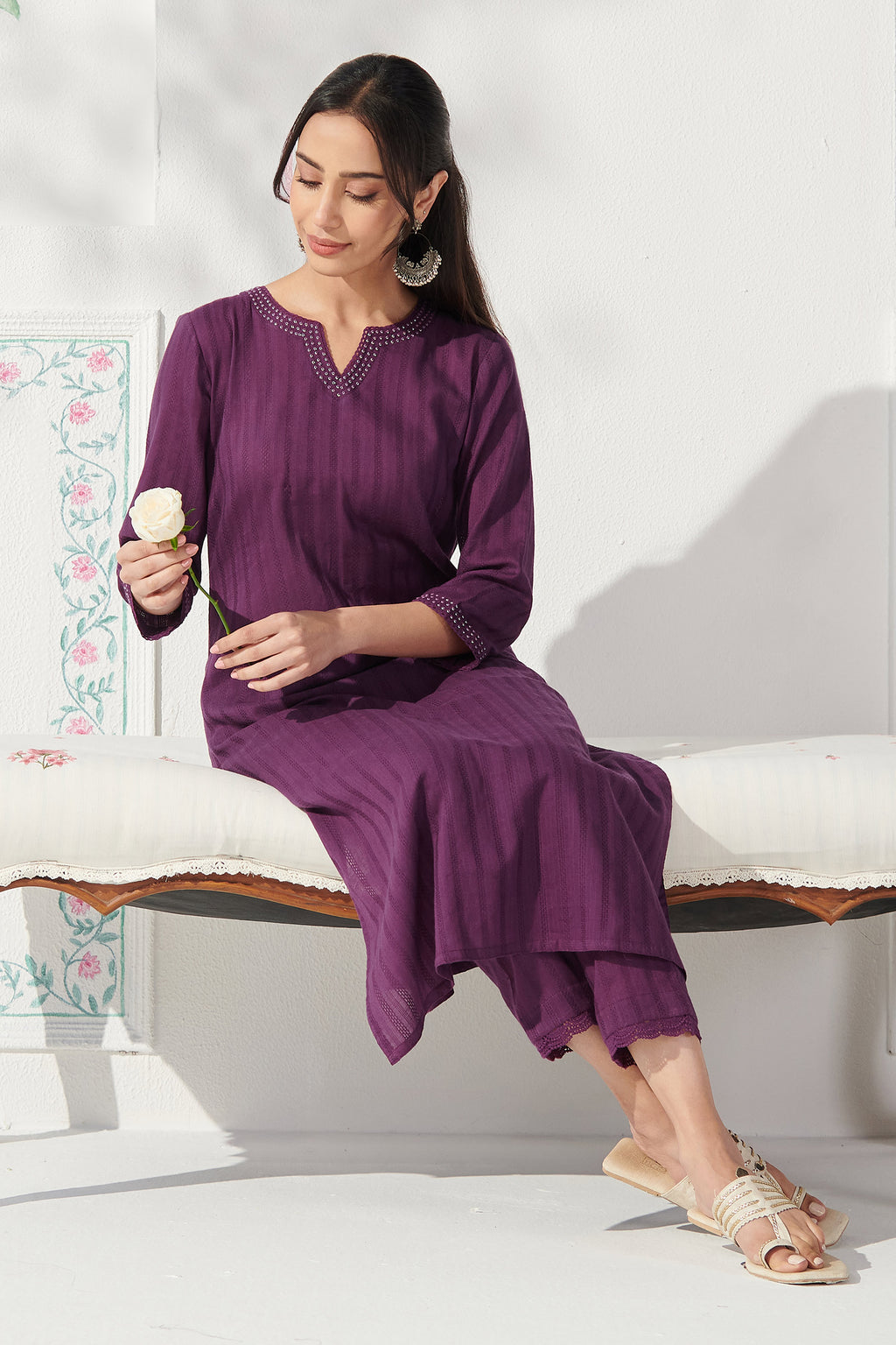 Surplus: Roza Mirza Purple Narrow Pants