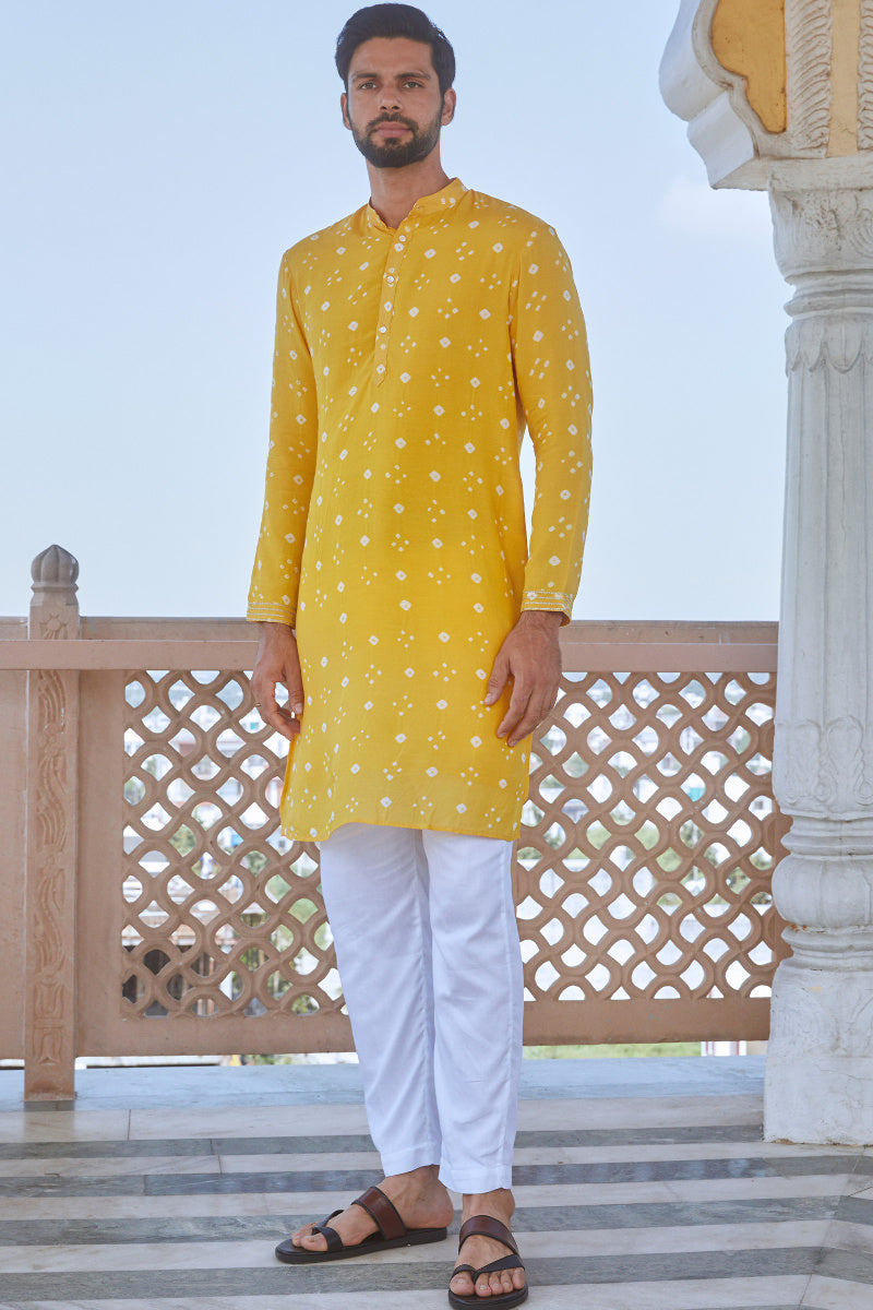Samir Modal Bandhej Kurta