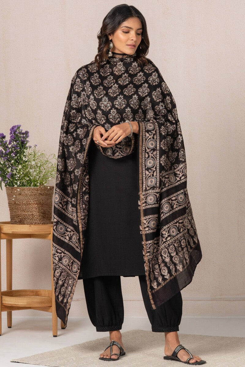 Nasrine Mehnaz Ajrak Chanderi Dupatta