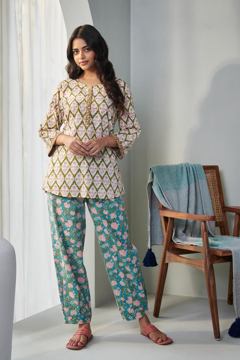 Nasrine Simar Sanganeri Pyjama Set