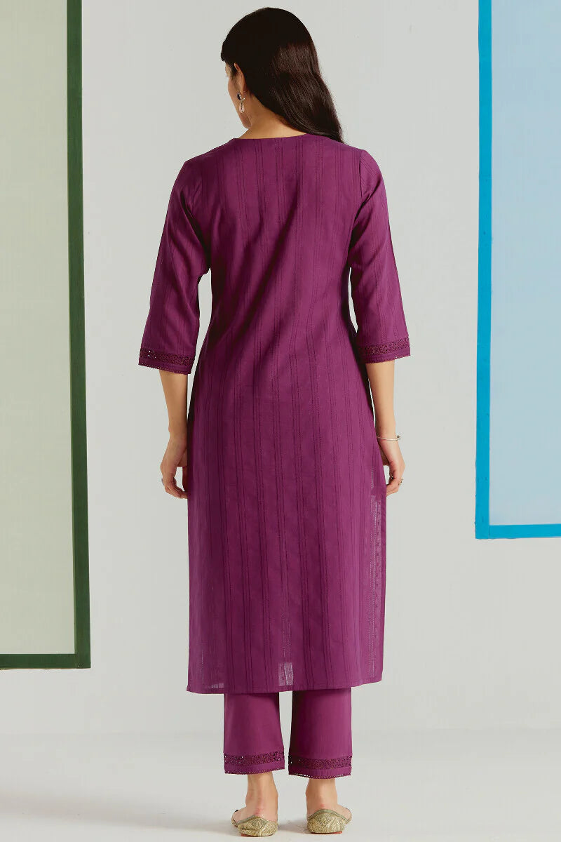 Surplus: Roza Sehr Plum Kurta