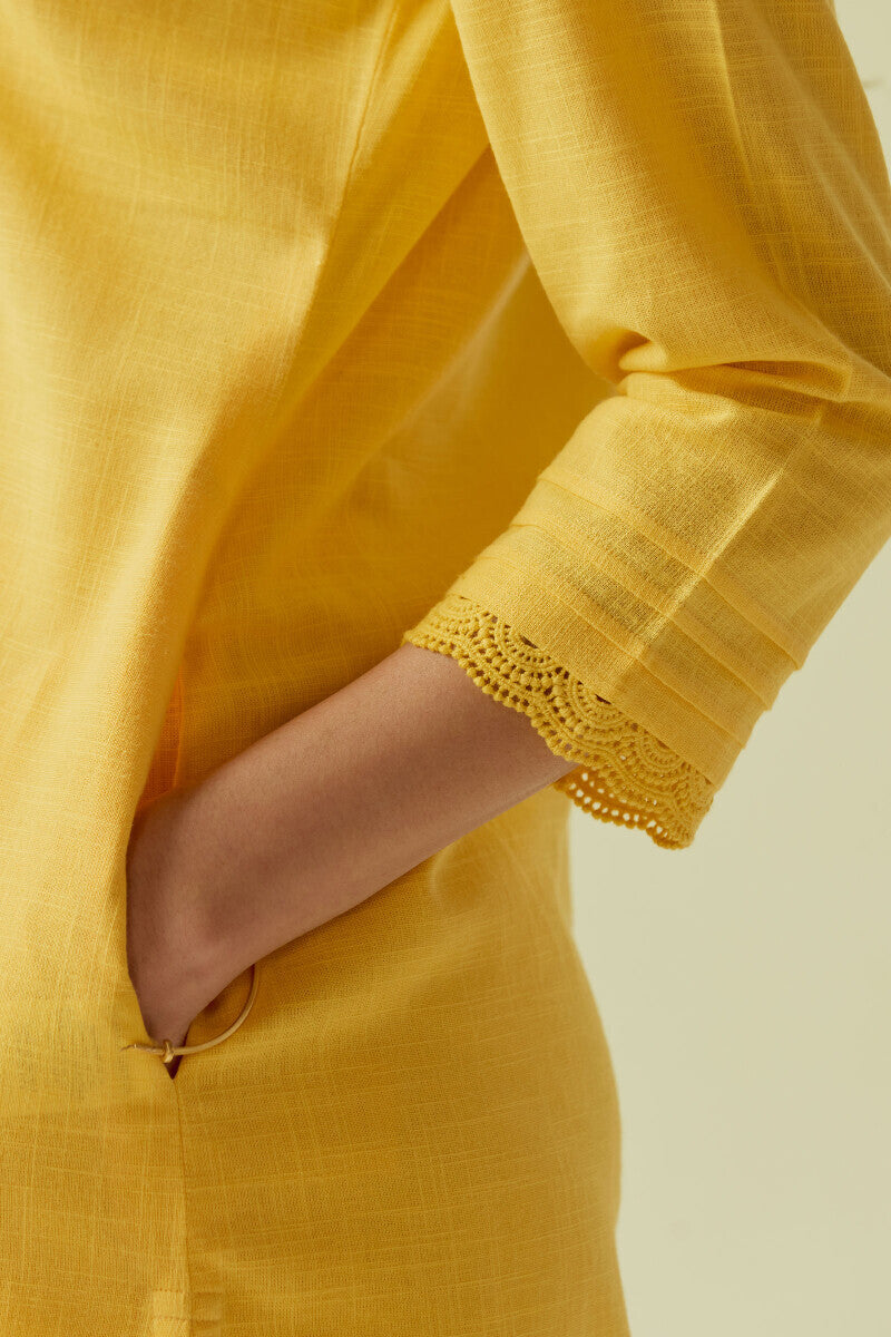 Roza Sehreen Yellow Kurta