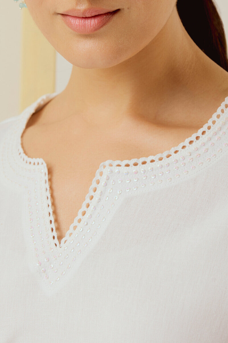 Roza Seerat White Kurta