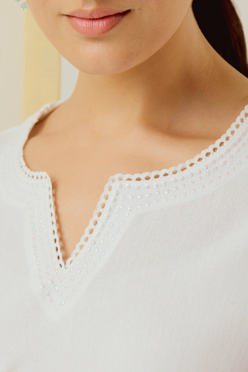 Surplus: Roza Seerat White Kurta