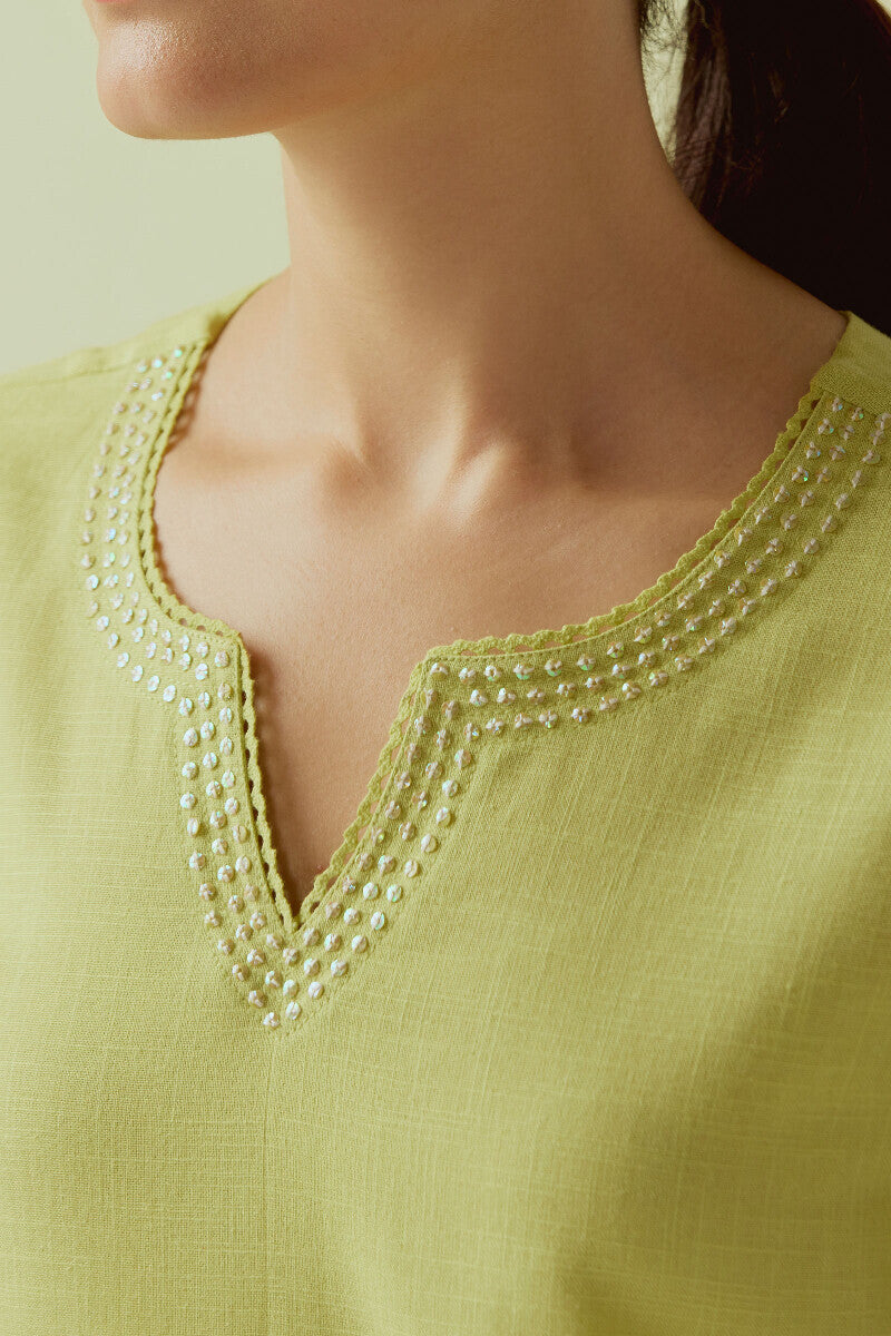 Roza Seerat Lime Green Kurta