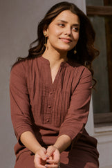 Roza Nida Brown Kurta