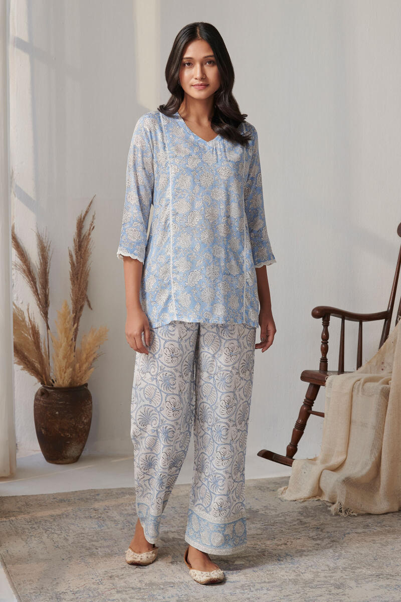 Roza Sameena Sanganeri Loungewear Set