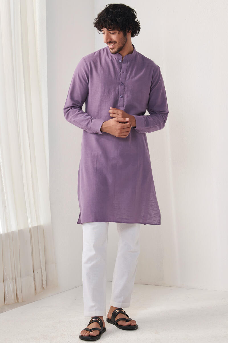 Zaid Purple Handloom Kurta