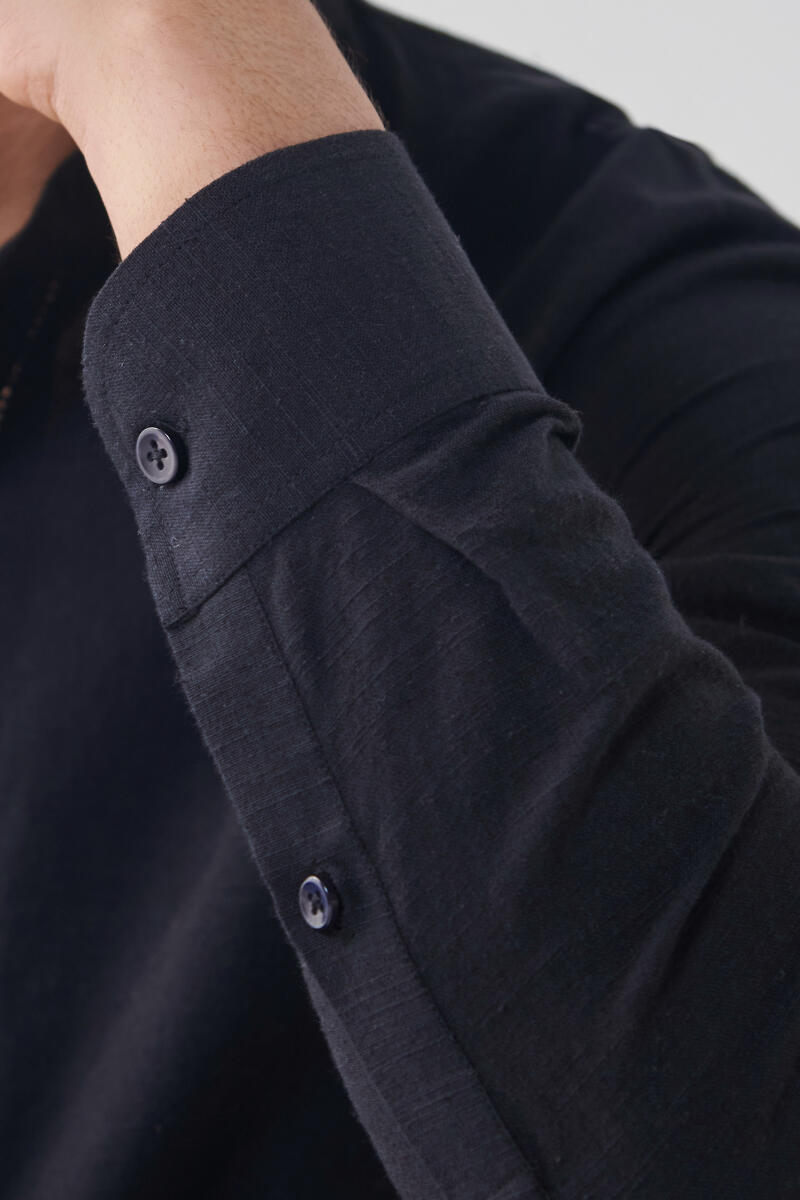 Zaid Black Handloom Kurta