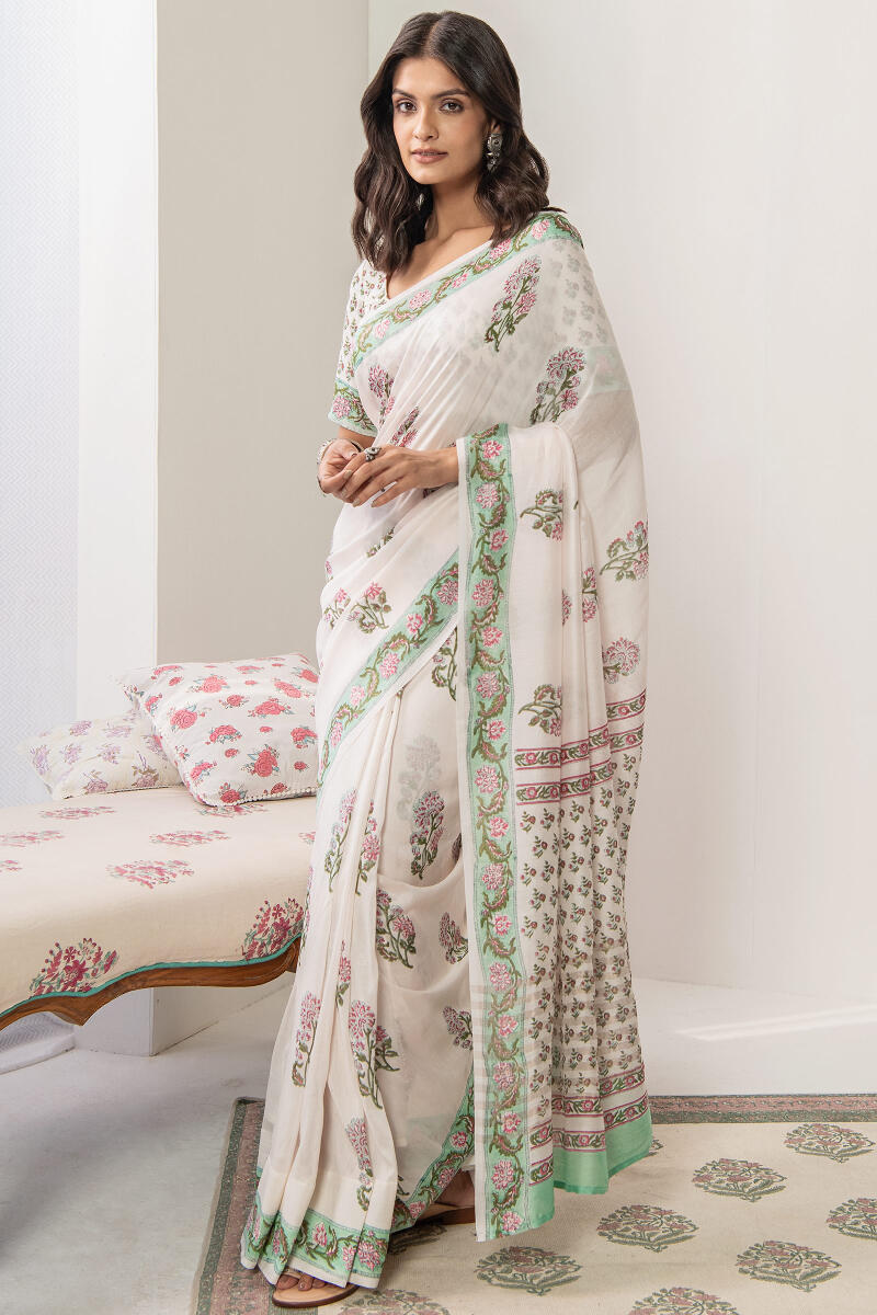 Nasrine Aiza Chanderi Sanganeri Saree