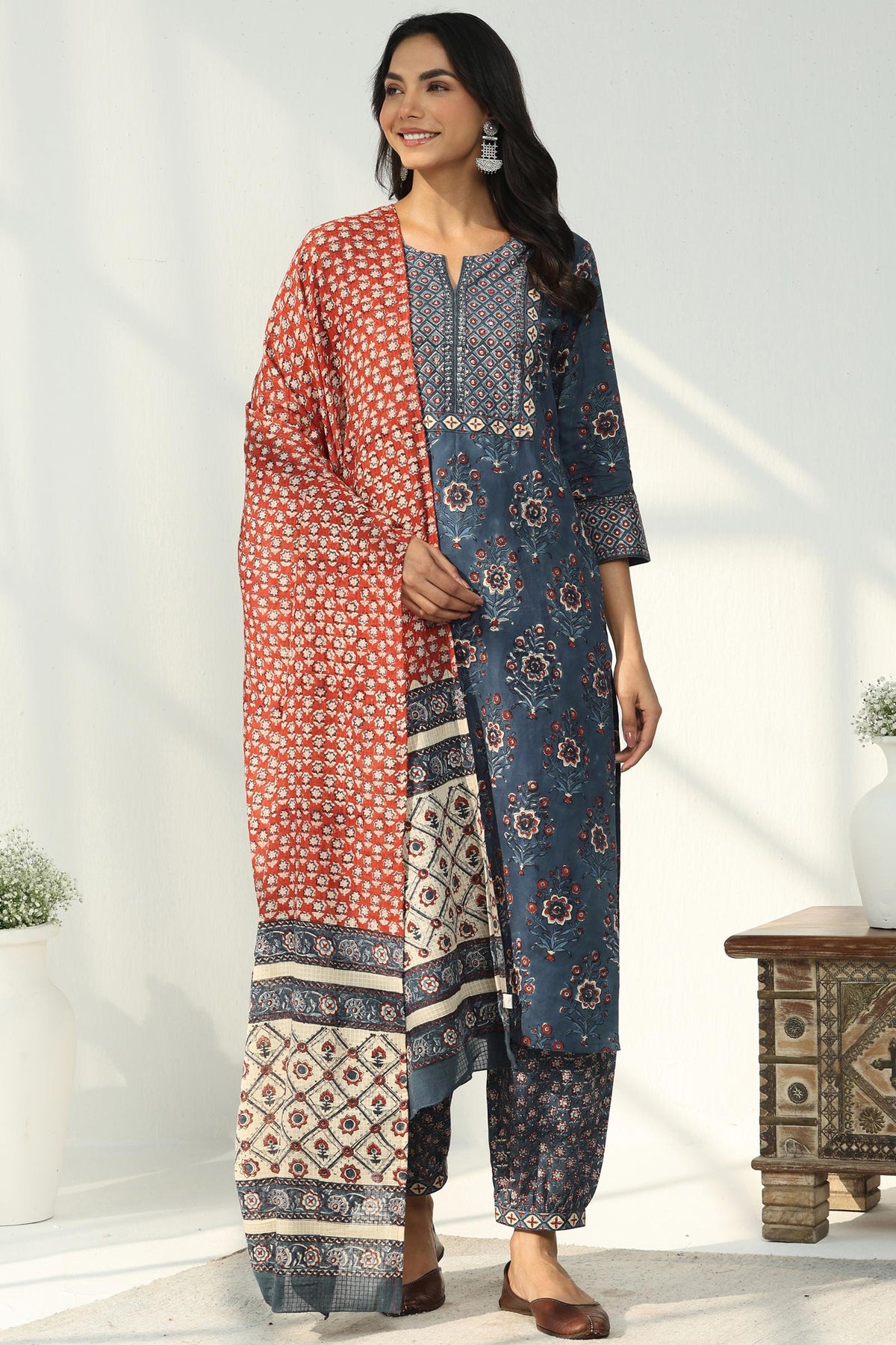 Sehra Wahida Bagru Dupatta