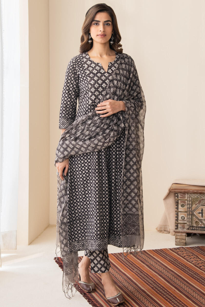Sehra Noor Bagru Narrow Pants