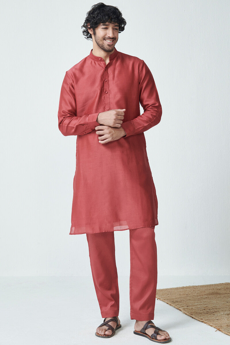 Shirin Arsh Red Chanderi Kurta
