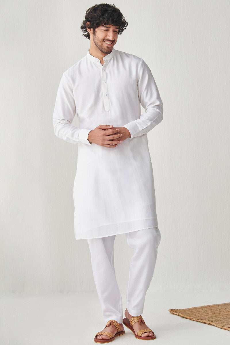 Shirin Arsh White Chanderi Kurta