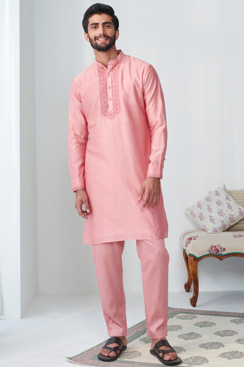 Shirin Rehan Pink Chanderi Kurta
