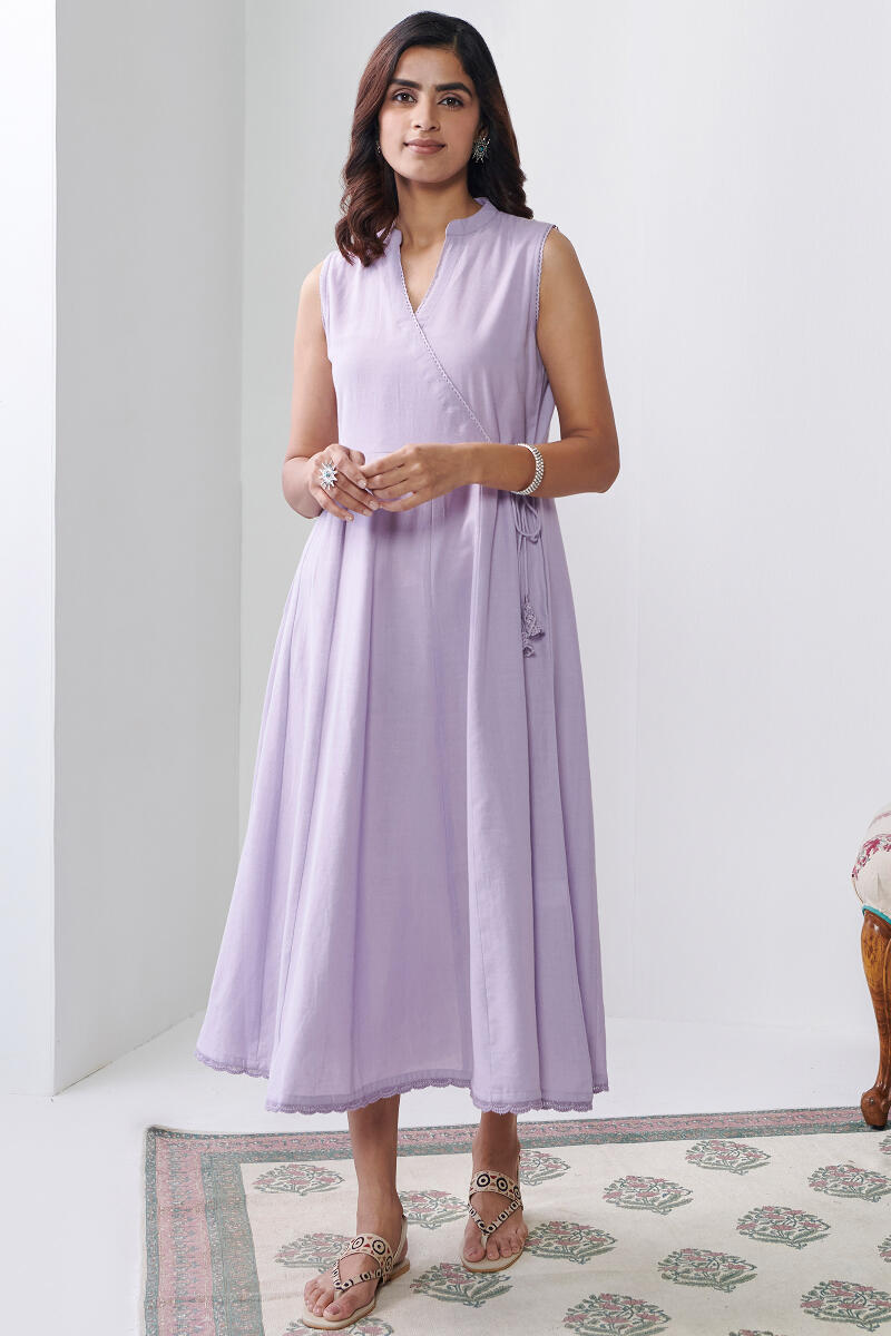 Roza Sabia Lilac Handloom Dress