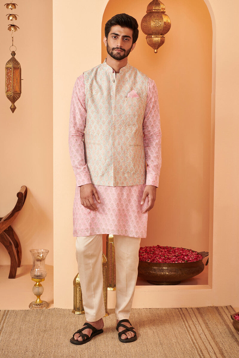 Shirin Mahin Sanganeri Chanderi Nehru Jacket