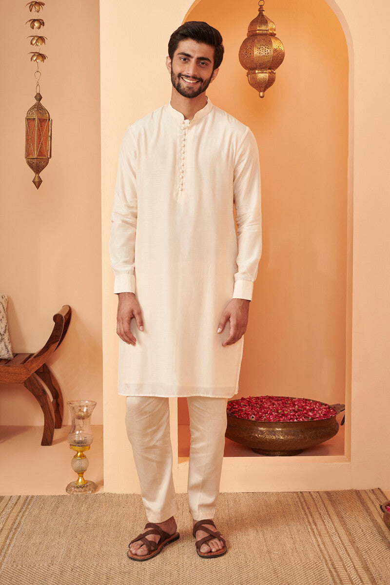 Shirin Off White Modal Kurta