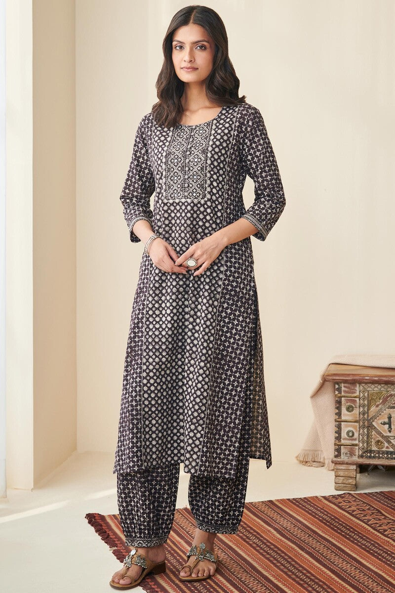 Sehra Meera Bagru Kurta