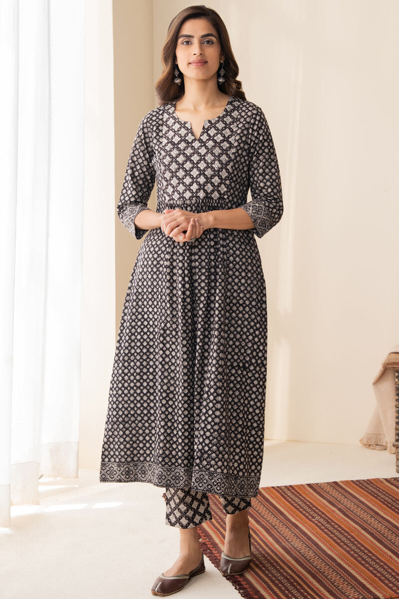 Sehra Noor Bagru Kurta