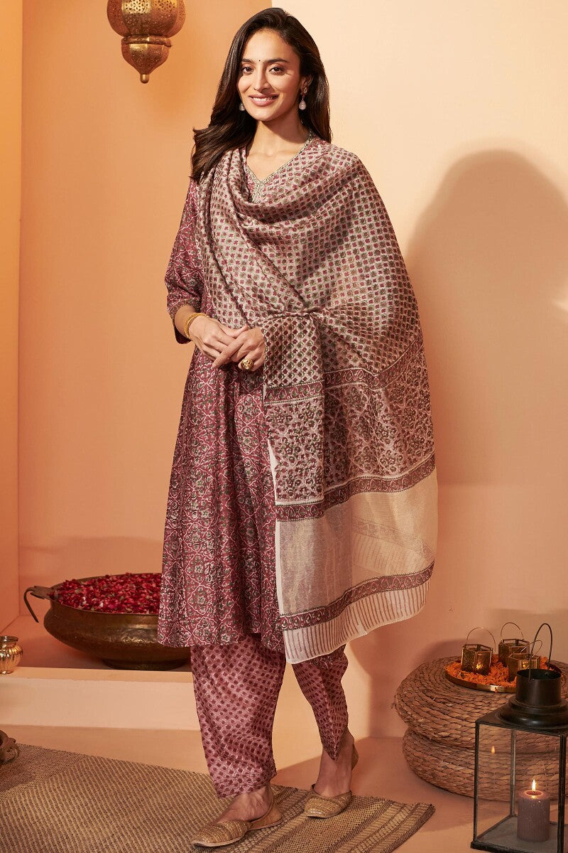 Shirin Shaima Sanganeri Chanderi Dupatta