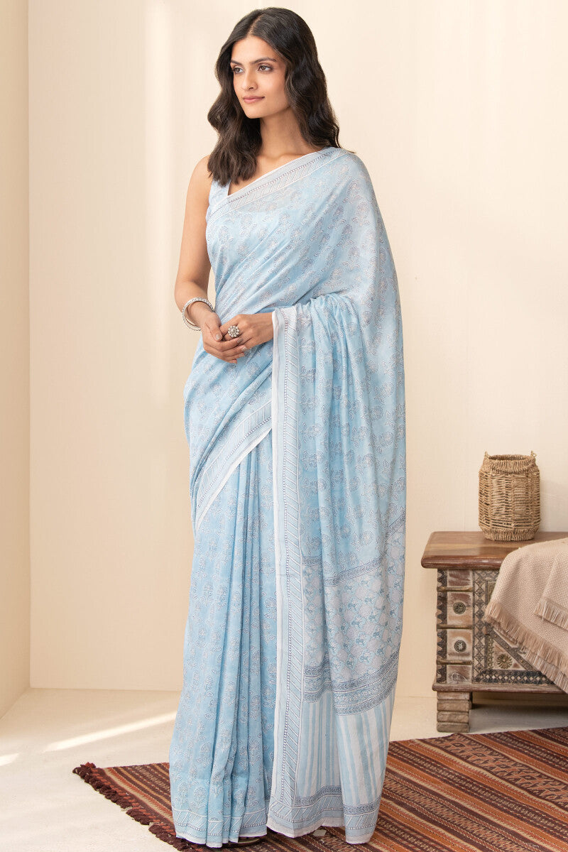 Shirin Suhana Sanganeri Cotton Silk Saree