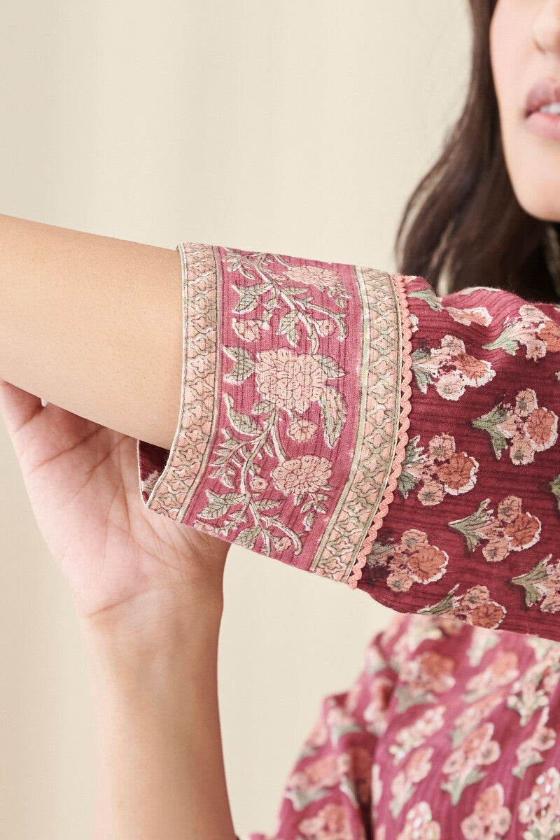 Nasrine Nahida Sanganeri Cotton Dobby Kurta