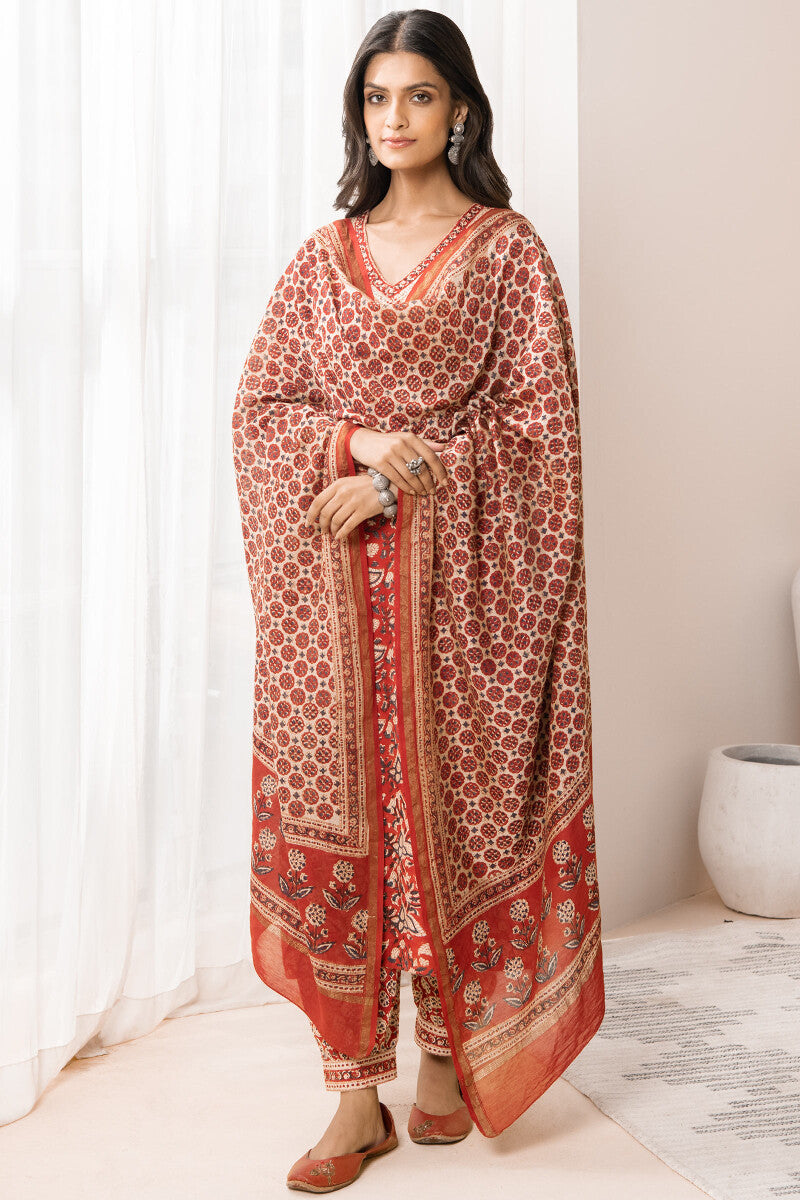 Sehra Darya Bagru Chanderi Dupatta