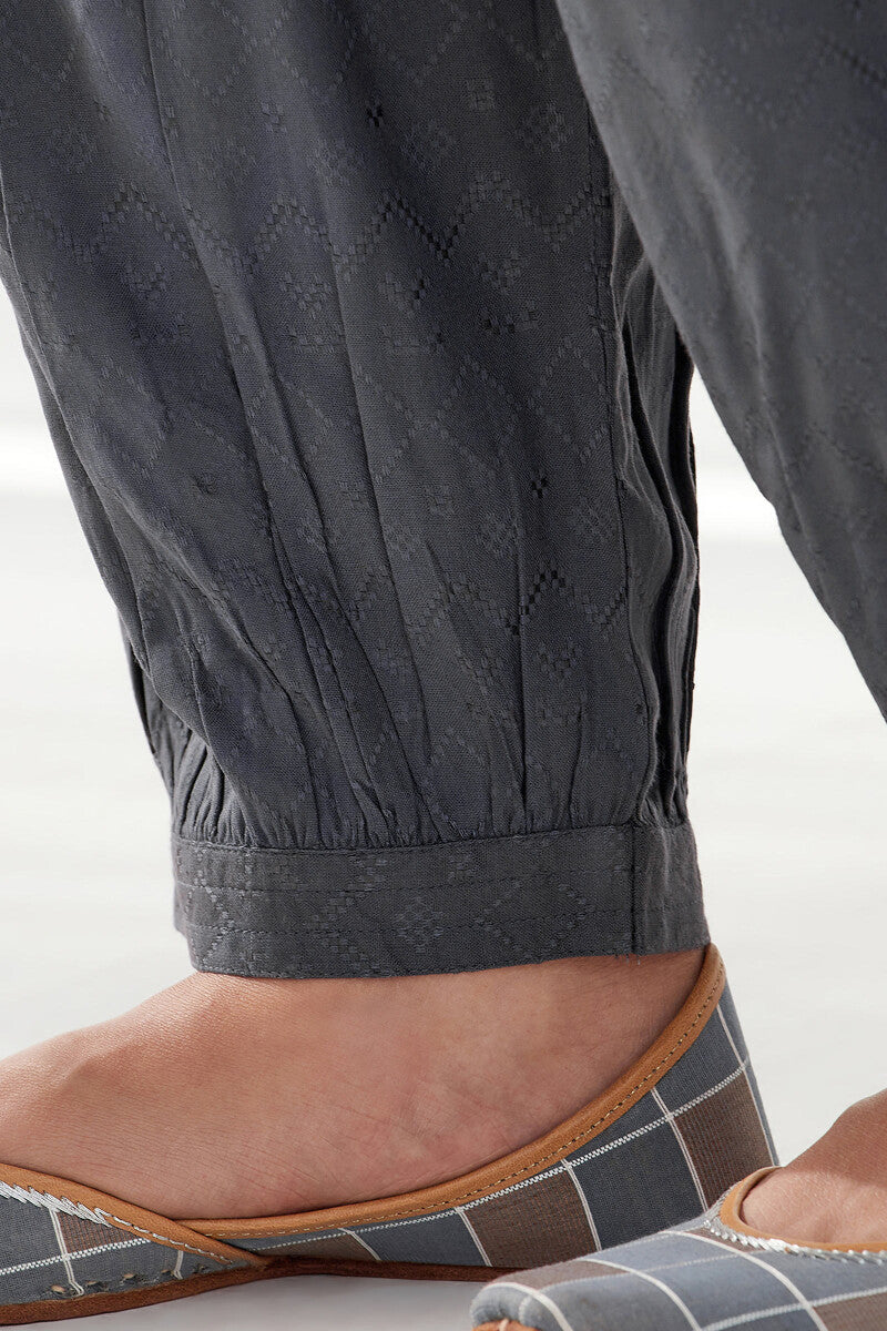 Naadirah Zoya Sage Blue Dobby Izhaar Pants