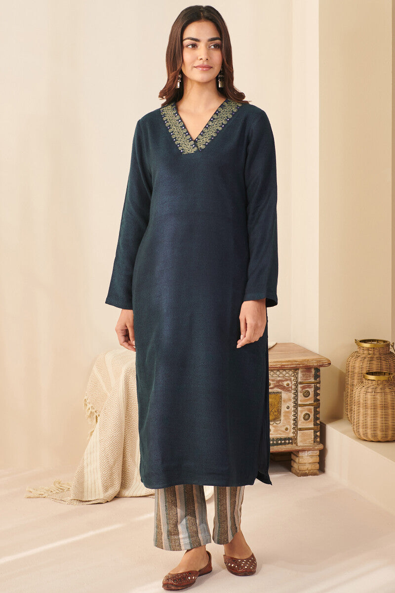 Naadirah Farah Faux Wool Handloom Kurta