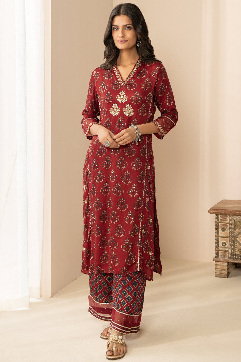 Zubeida Jahanzeb Ajrak Modal Kurta