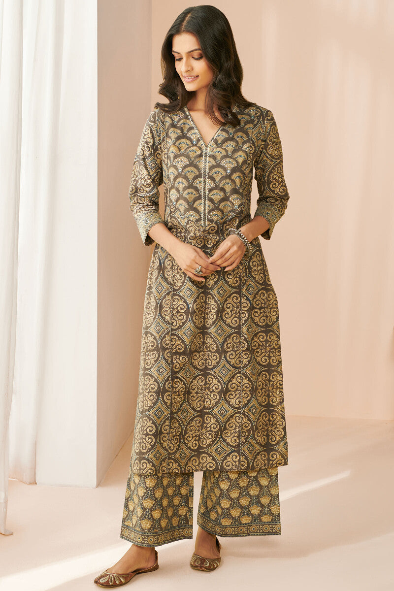 Sehra Maya Ajrak Kurta