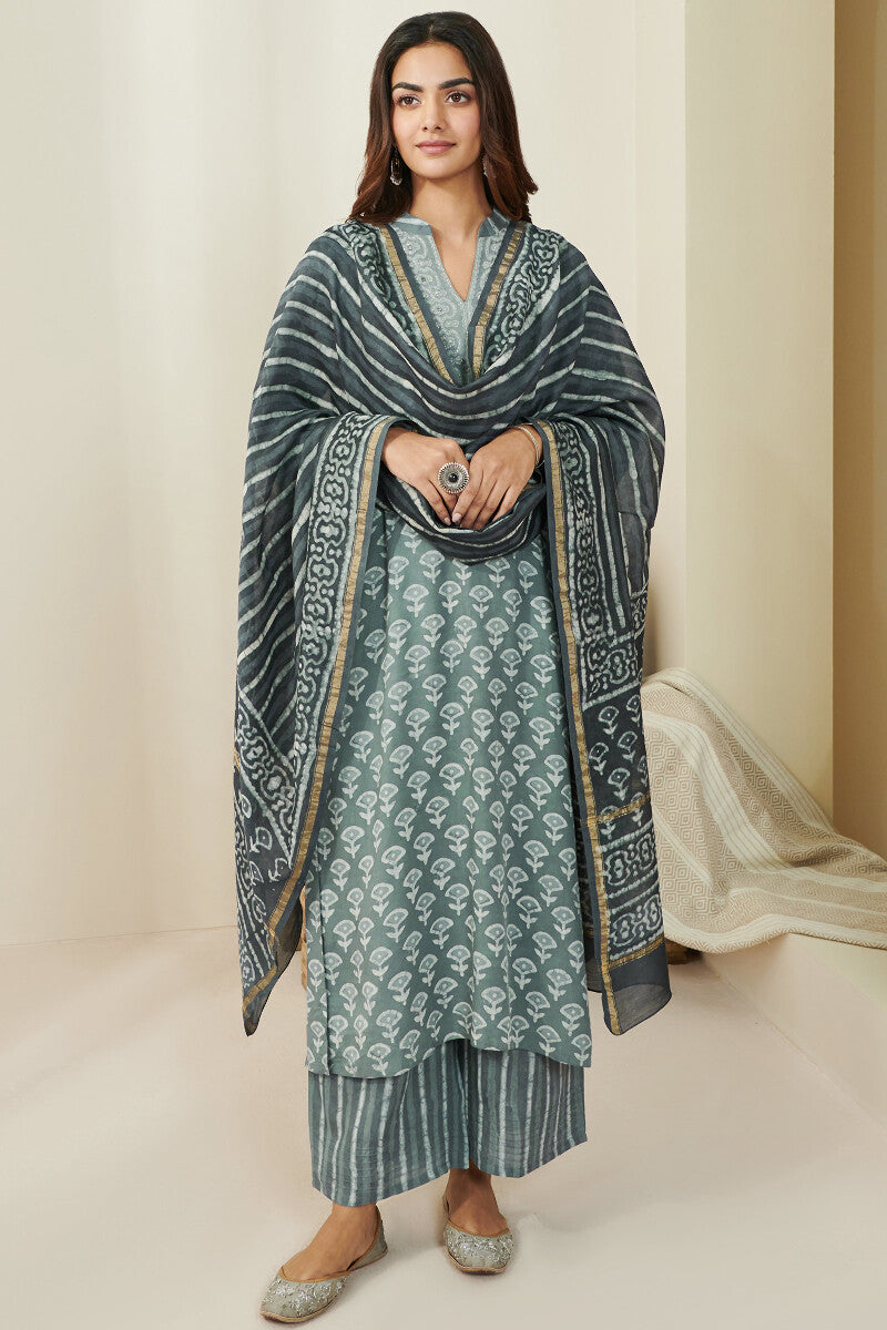 Sehra Faiza Dabu Chanderi Dupatta