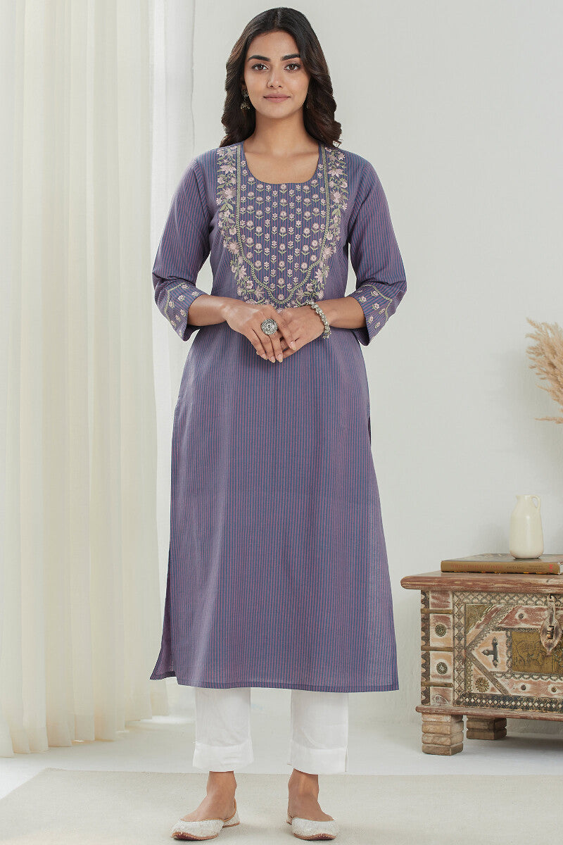 Naadirah Jia Purple Handloom Kurta