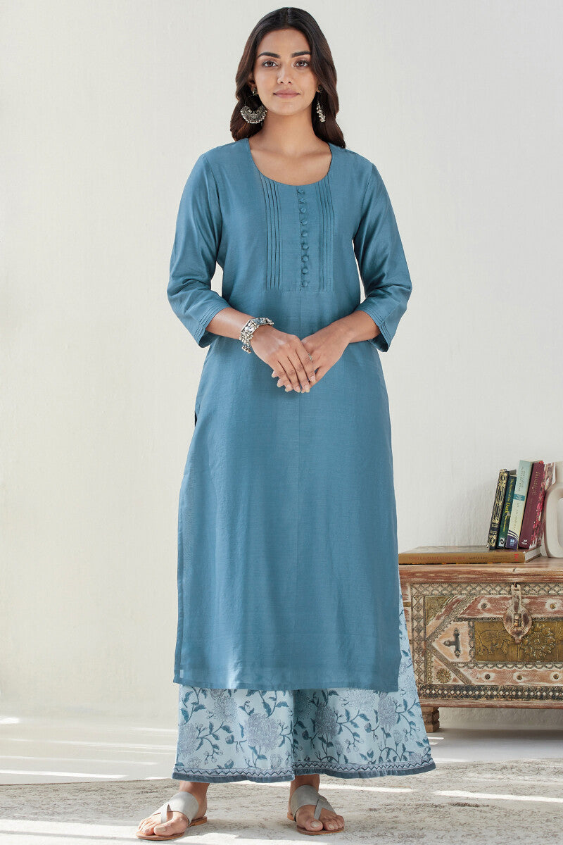 Gauhar Maira Blue Chanderi Kurta