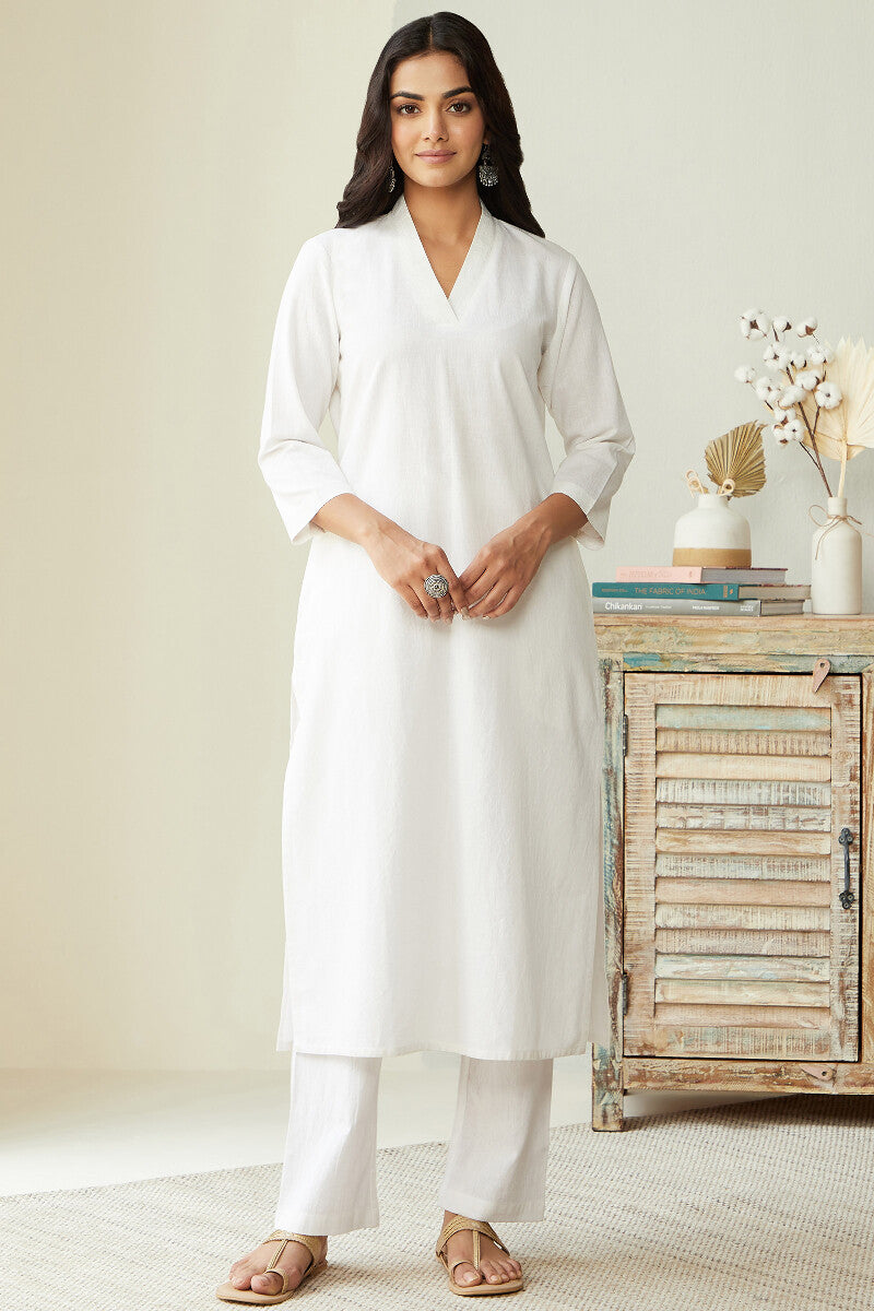Roza Seher White Kurta