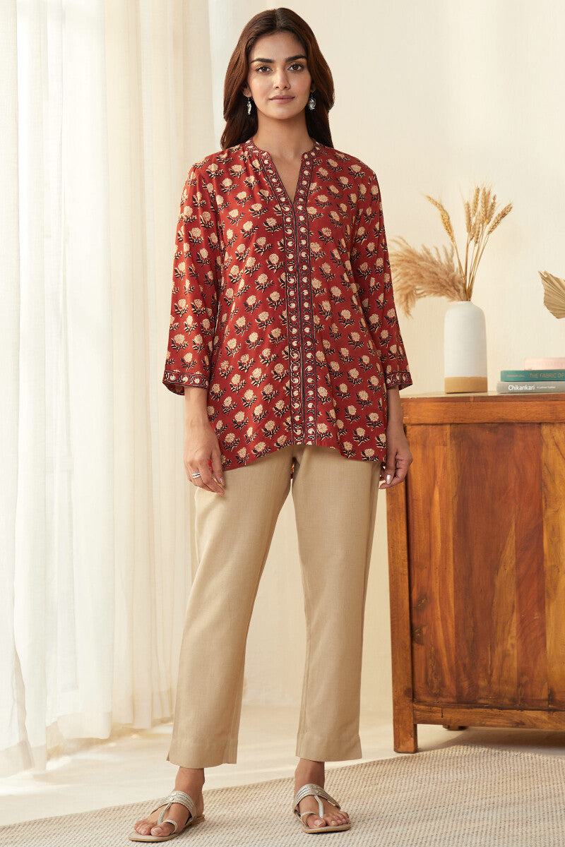 Sehra Bagru Nazma Viscose Top