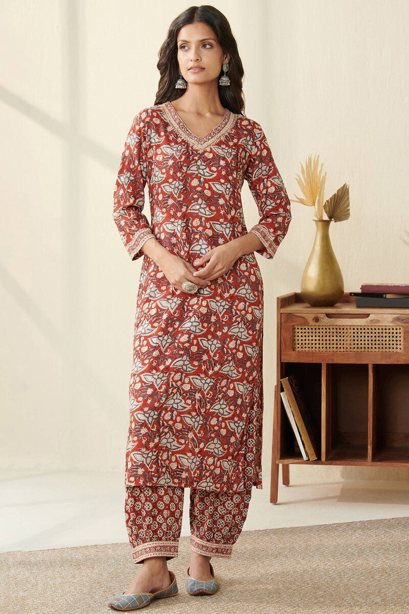 Sehra Darya Bagru Kurta