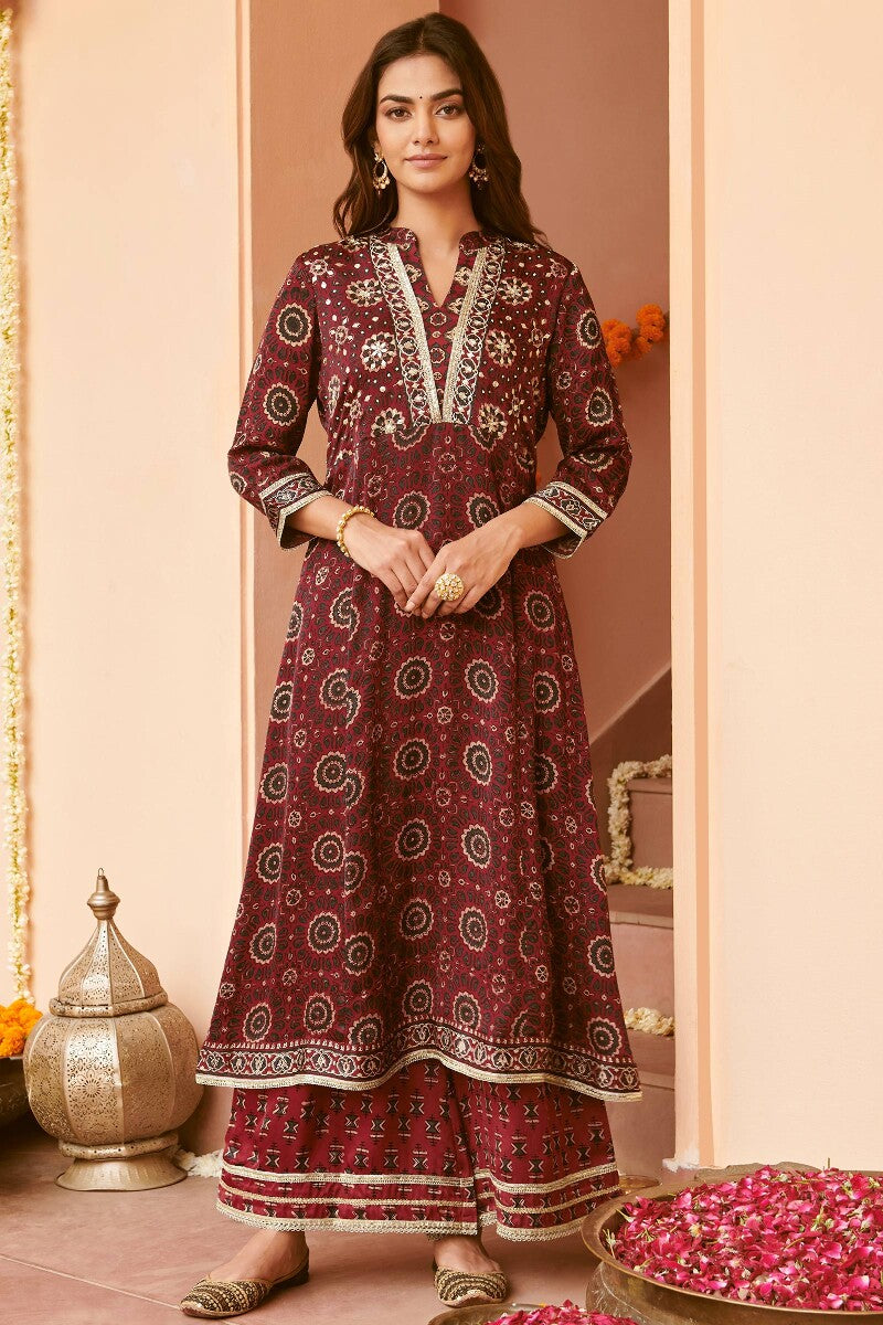 Mehrunissa Tahira Ajrak Kurta