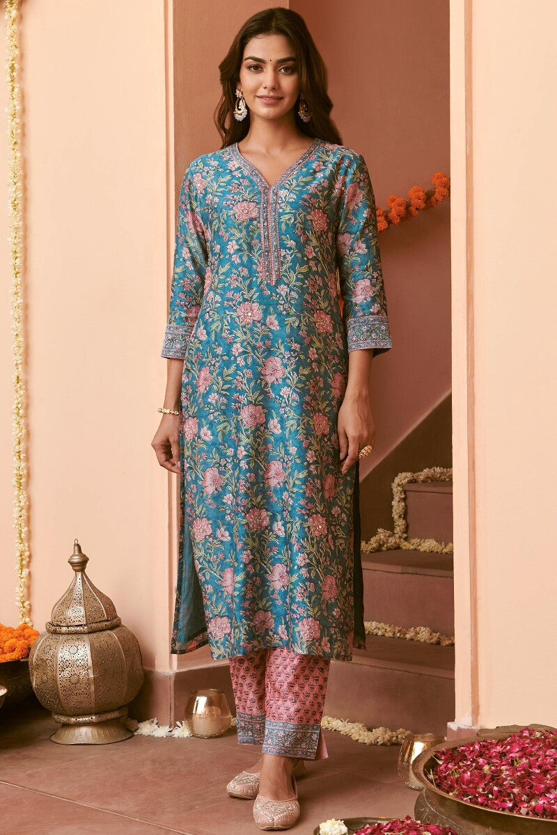 Mehrunissa Kiara Chanderi Kurta