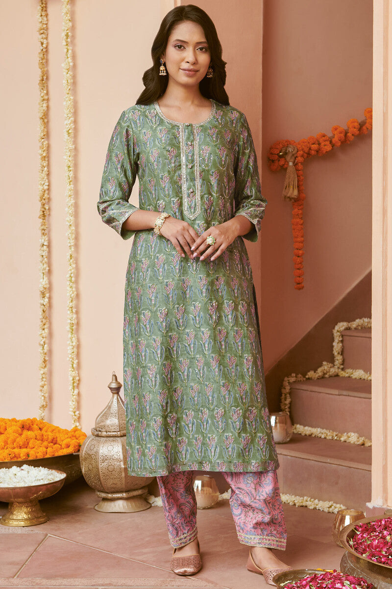 Mehrunissa Farhat Chanderi Kurta