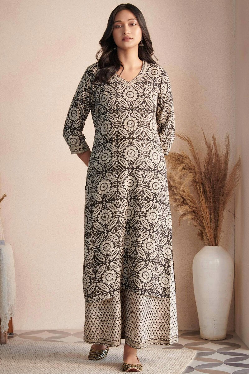Sehra Sameera Bagru Kurta