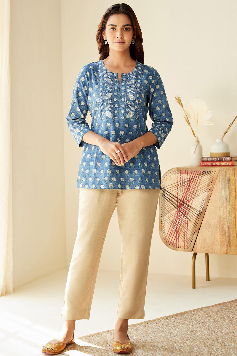 Sehra Noor Indigo Top