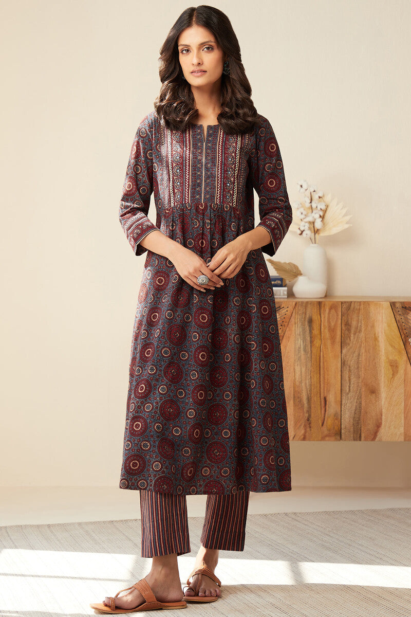 Sehra Nizam Ajrak Narrow Pants