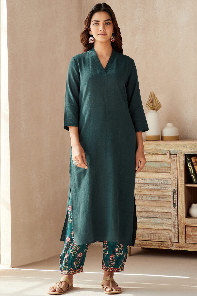 Roza Seher Teal Kurta