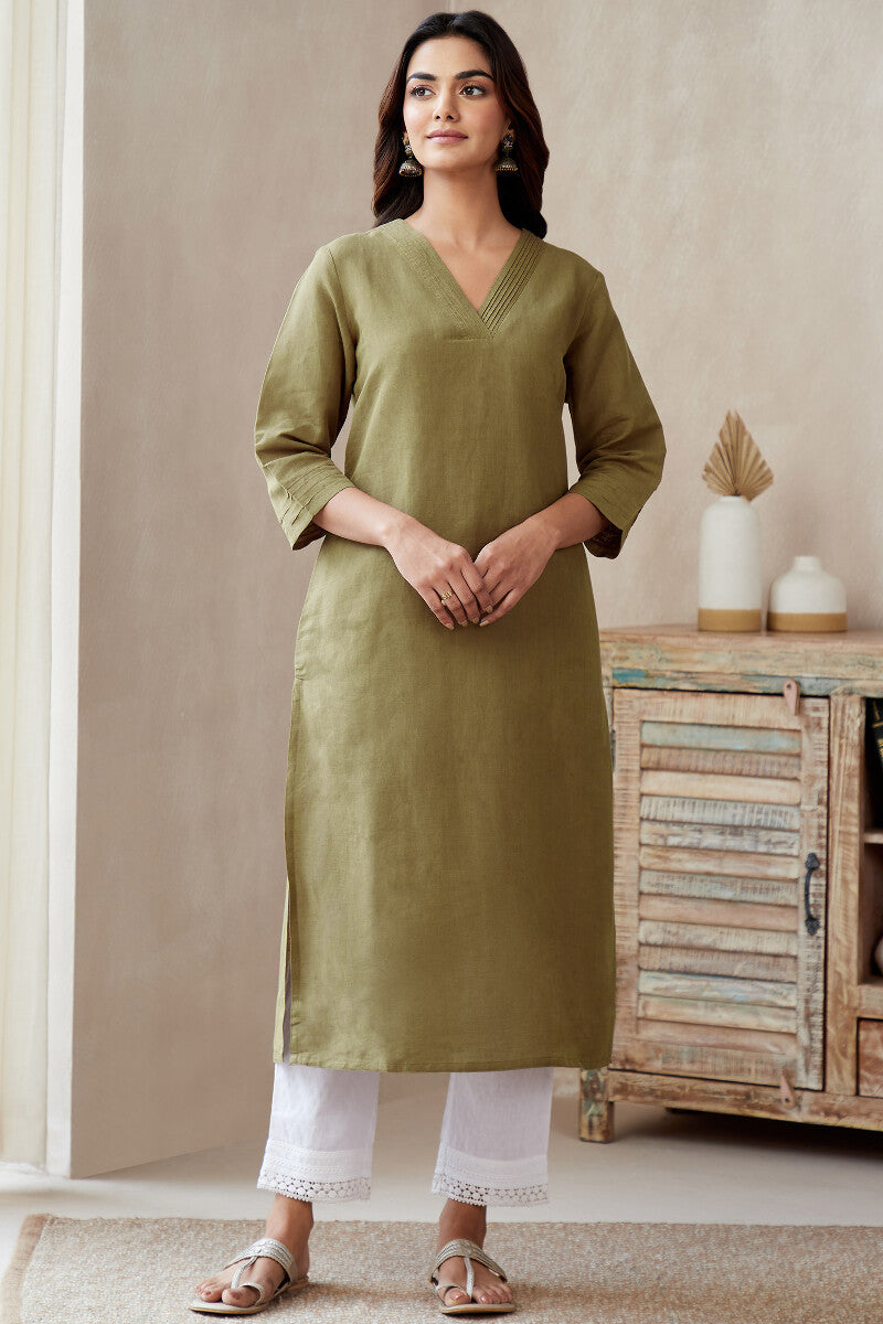 Roza Seher Olive Green Kurta