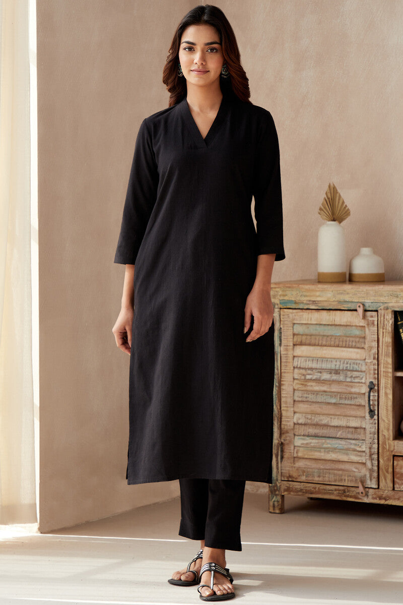 Roza Seher Black Kurta