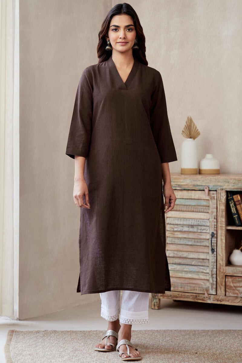 Roza Seher Brown Kurta